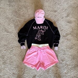 Nuvoletta Pink Double-Layered Shorts – Korean Designer Brand – Brand New – S/M